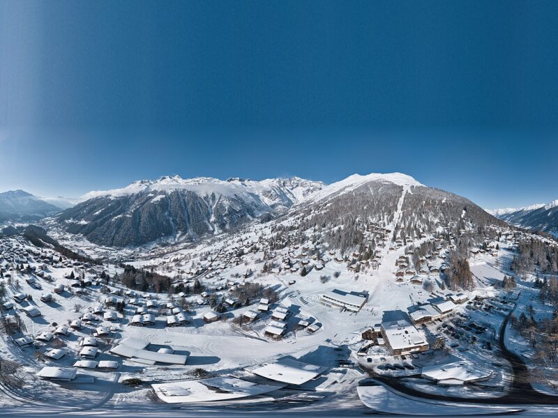 Bellwald ski resort in Switzerland