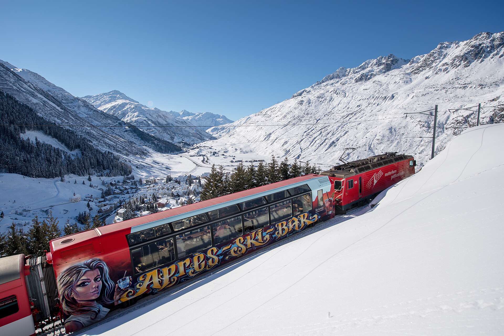 Disentis ski resort in Switzerland