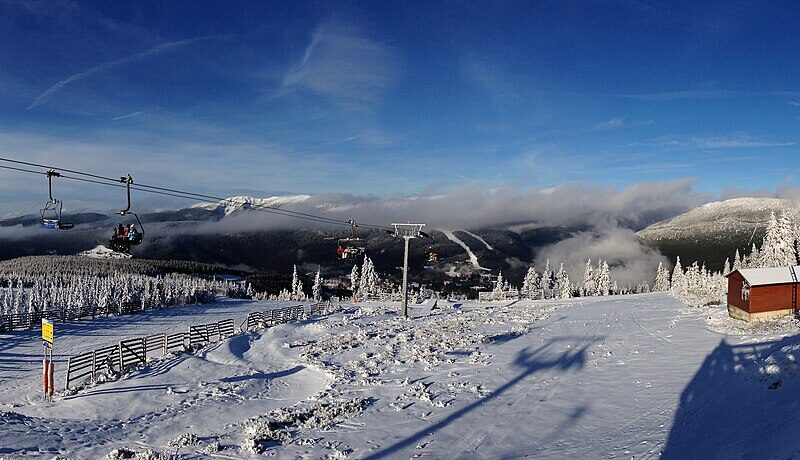 Špindlerův Mlýn ski resort in Czech Republic