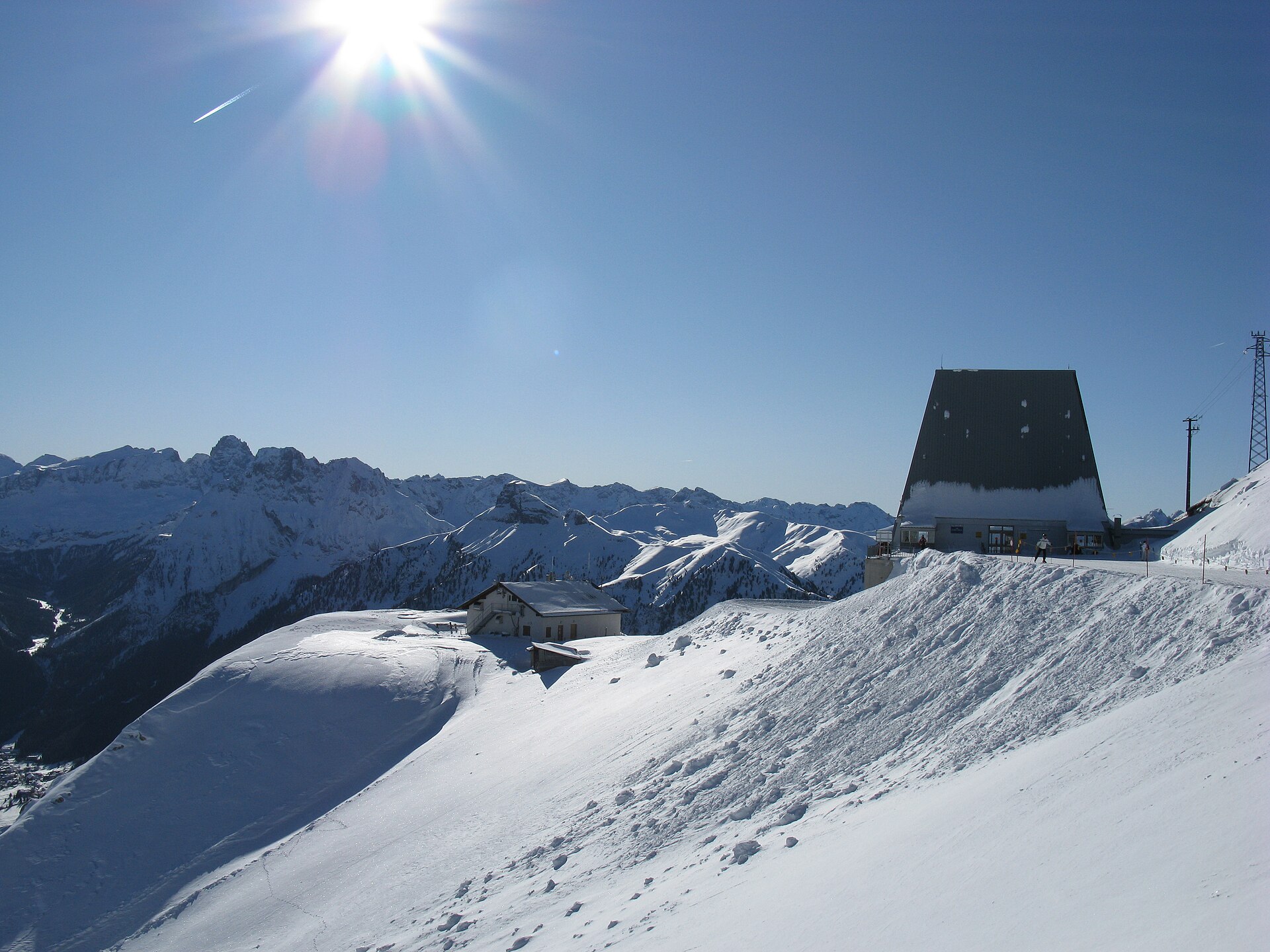 Campitello di Fassa ski resort in Italy