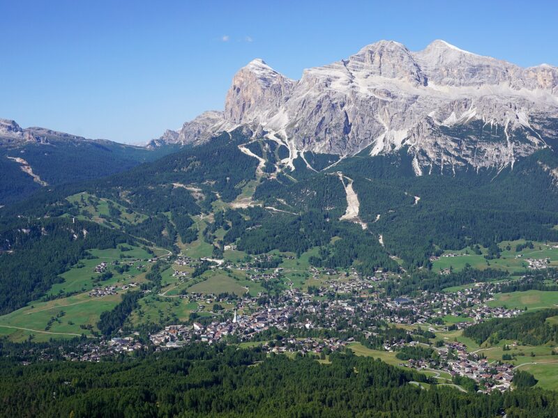 Cortina d'Ampezzo ski resort in Italy