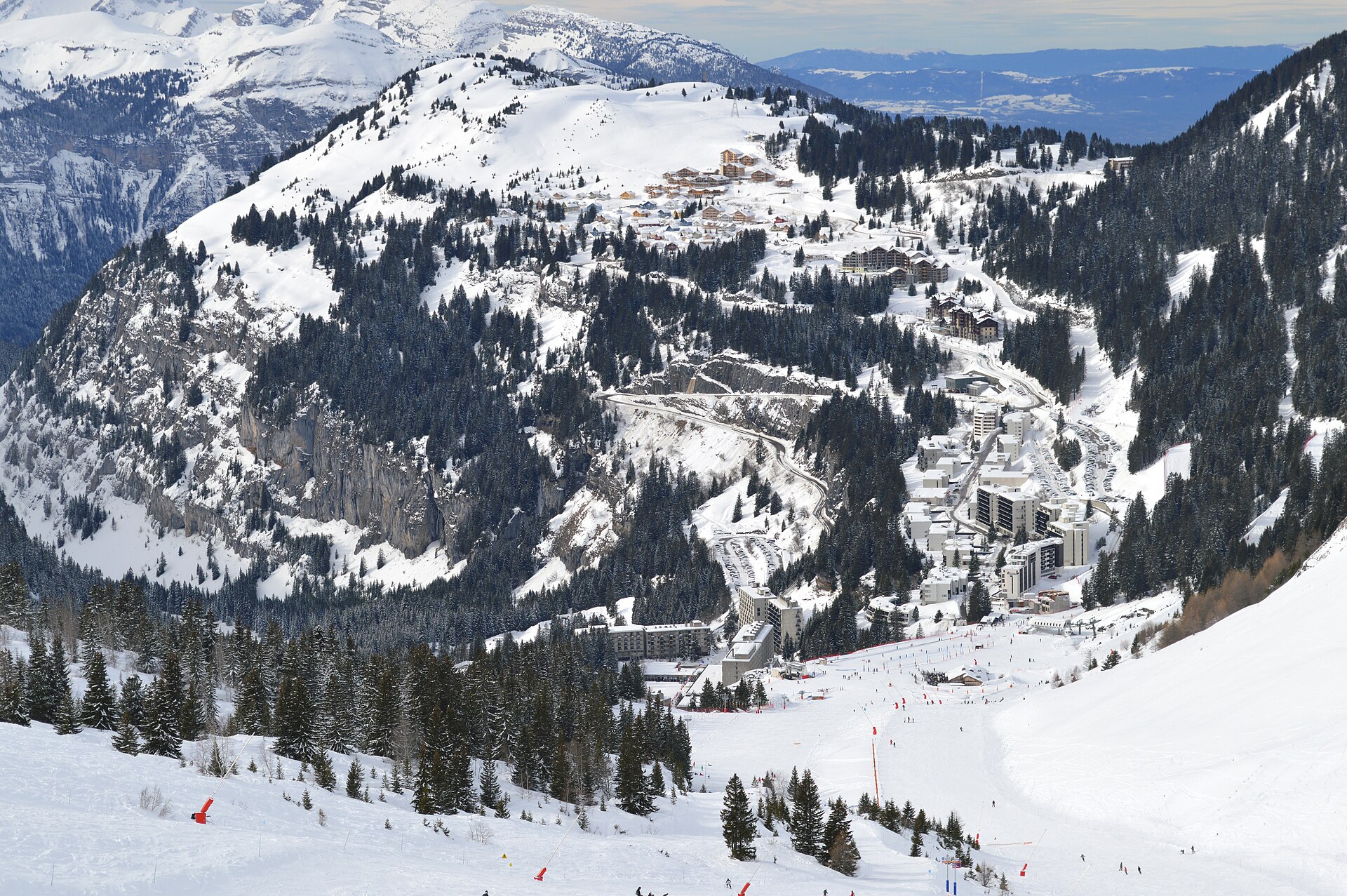 Flaine ski resort in France