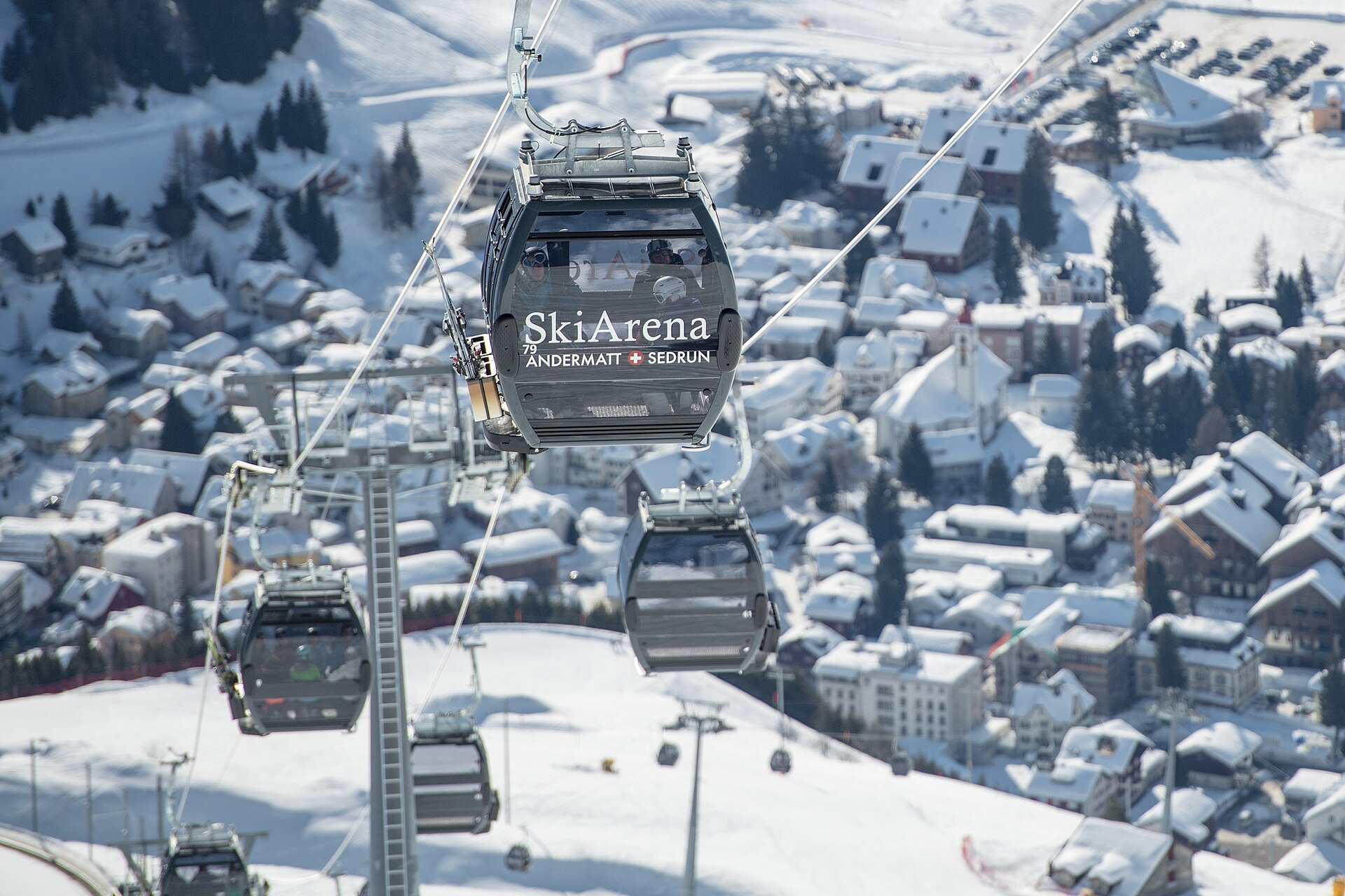 Andermatt ski resort in Switzerland