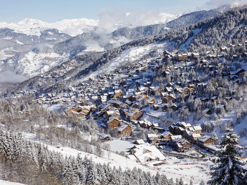 Meribel ski resort in France