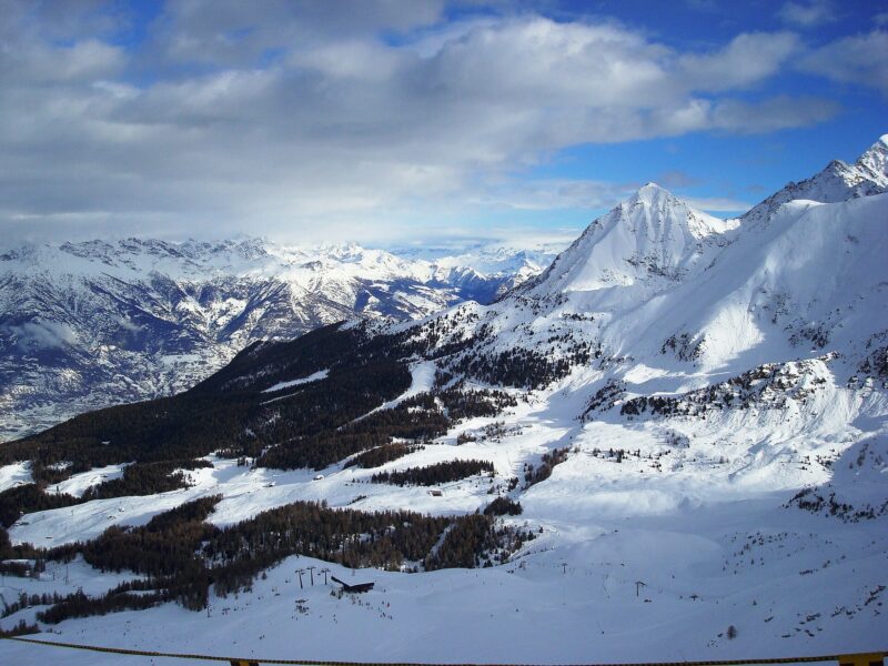 Pila ski resort in Italy