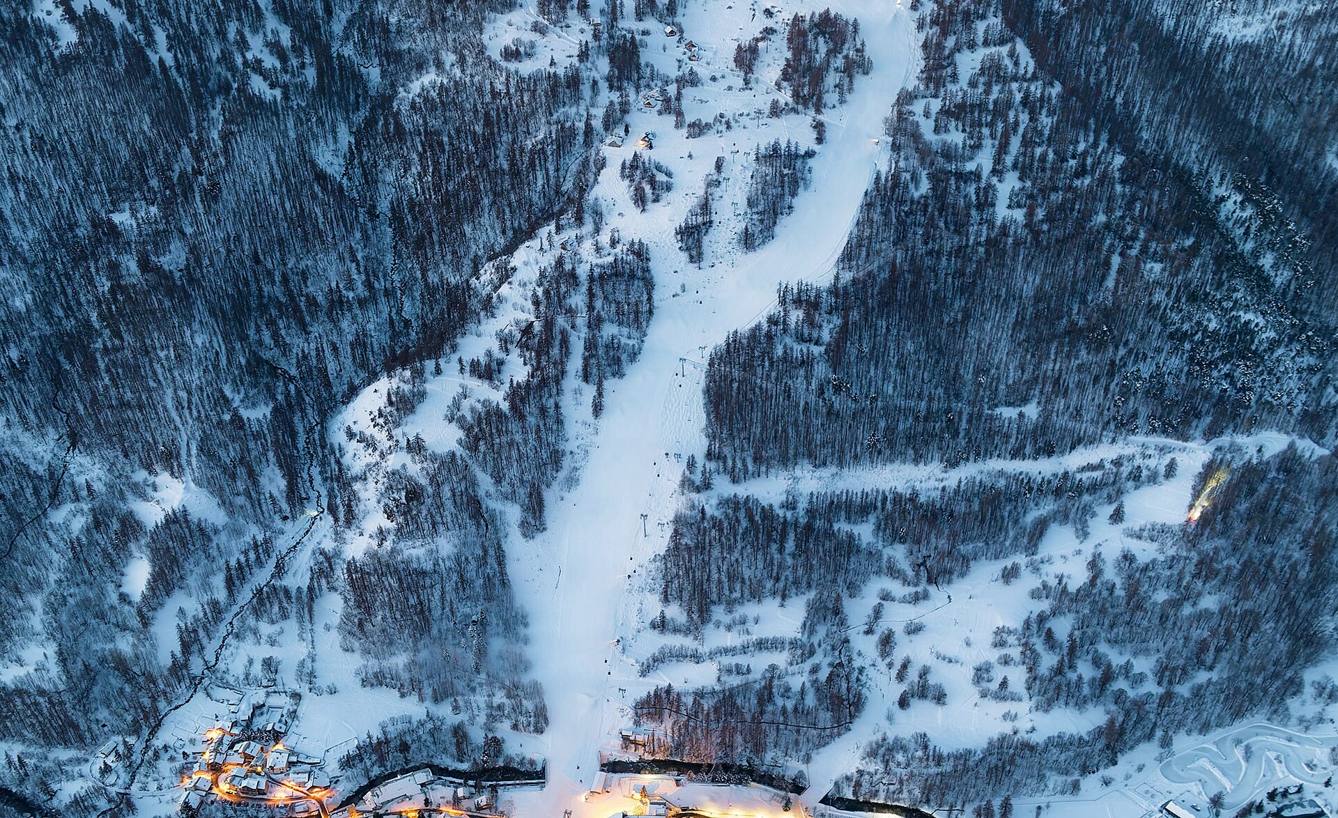 Serre Chevalier ski resort in France