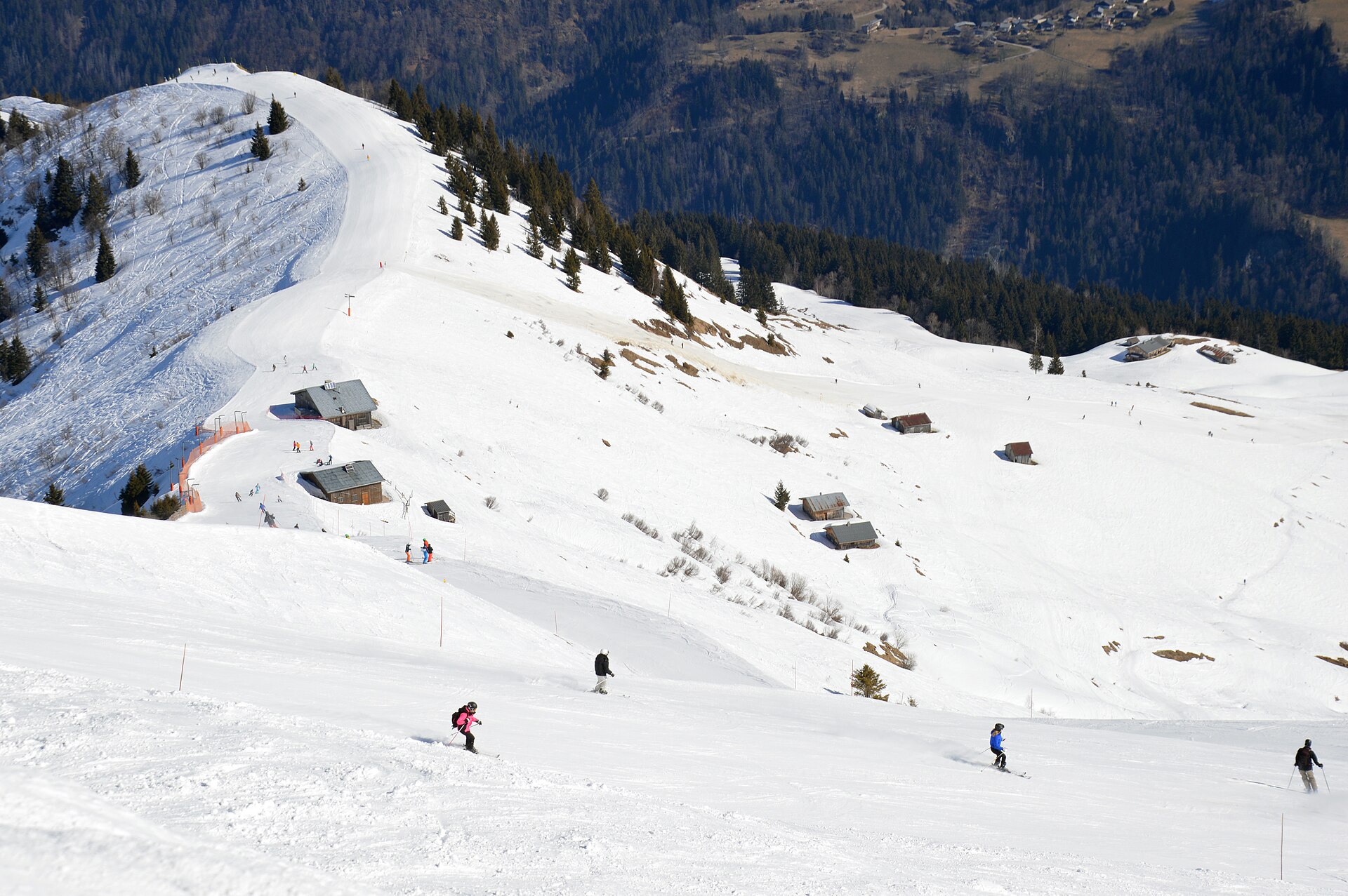 Saint Gervais Les Bains ski resort in France