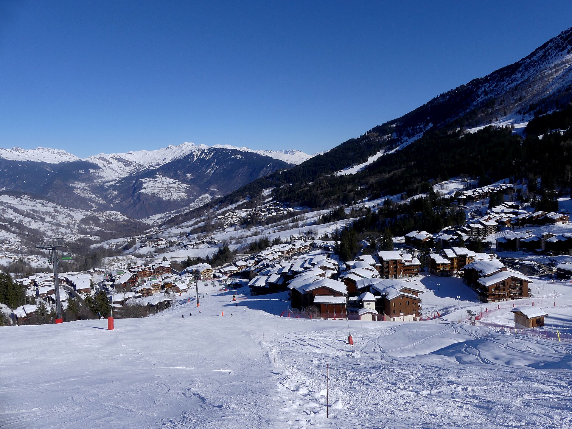 Valmorel ski resort in France