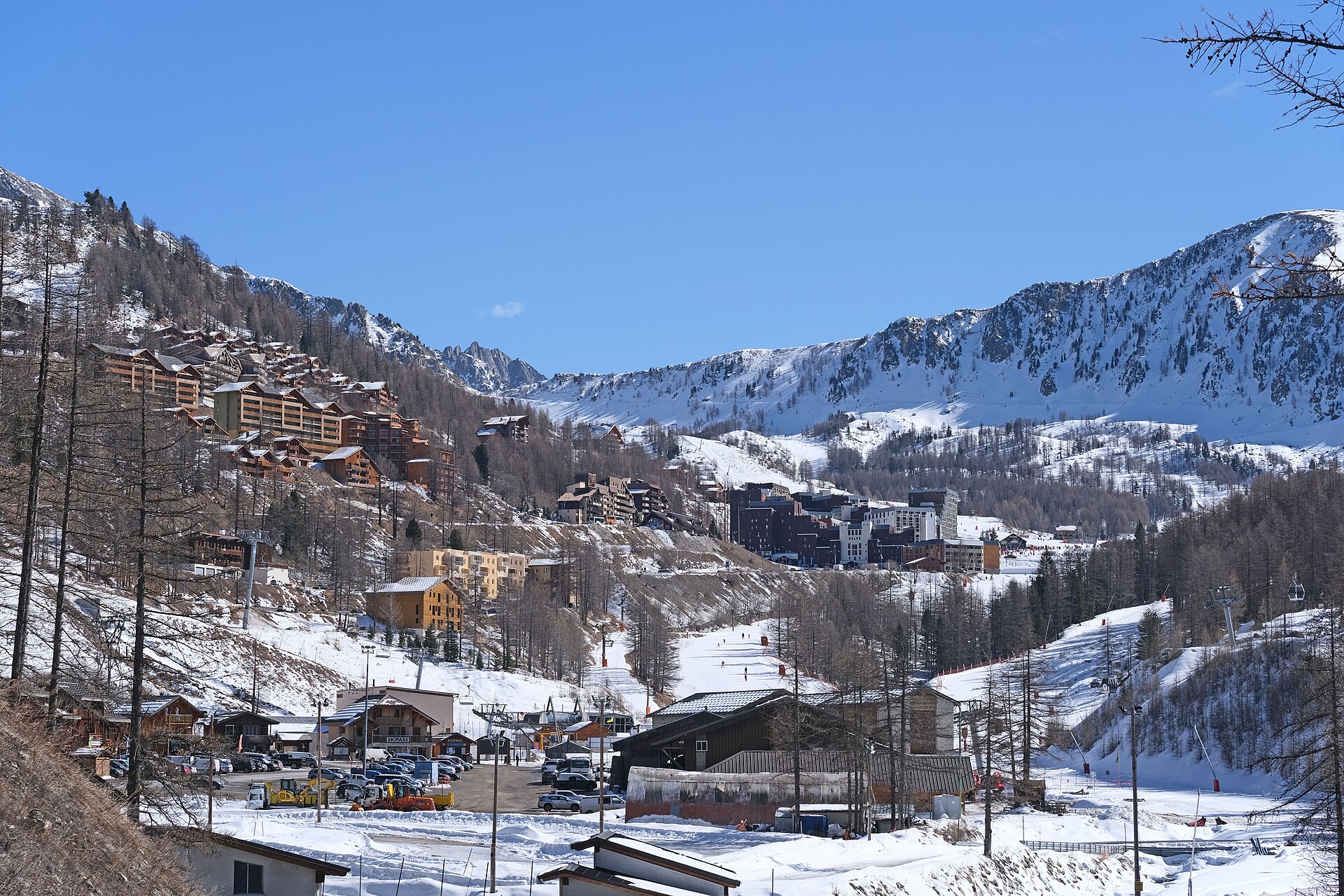 Isola 2000 ski resort in France